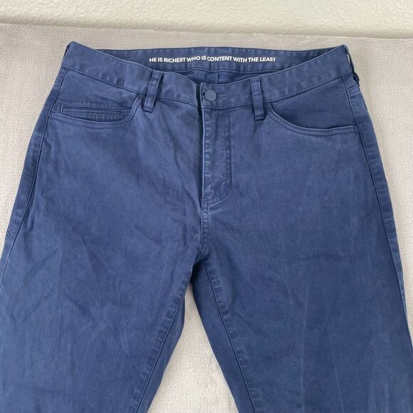 RHONE Everyday Twill 5-Pocket Pants Men 32x32 Navy Blue Slim Straight Fit - Picture 6 of 15